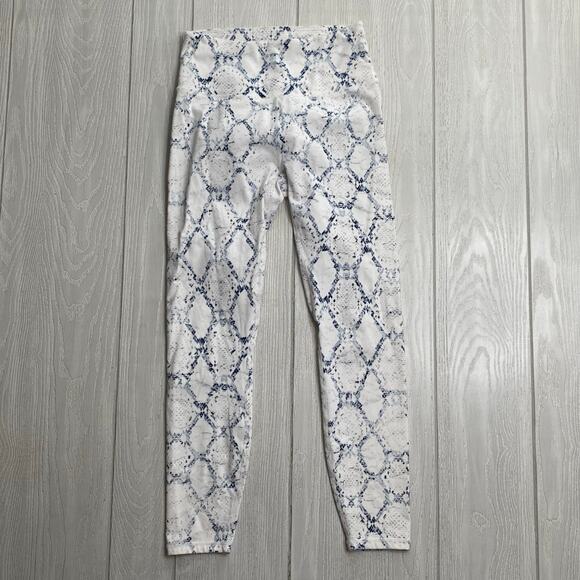 Varley Women's White Snake Print Let’s Go High Rise 7/8 Leggings Size Small - Picture 2 of 10